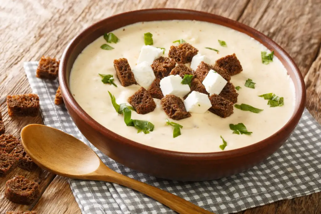 Demikát: Slovak cream soup made of bryndza cheese